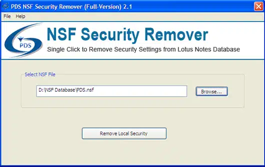 PDS NSF Security Remover screenshot