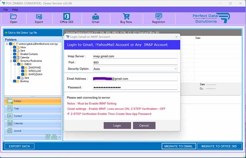 PDS Zimbra Converter